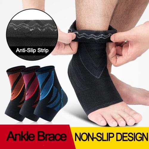Non-slip 1PC ankle support Men women knitted ankle brace compression Sport fitness foot ankle protector wrap elastic tobillera