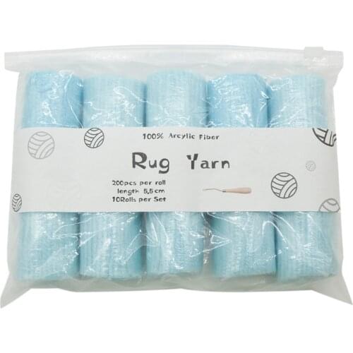 10 Rolls Pre-Cut Latch Hook Yarn Threads for Making Pillowcases Blankets Rug Sewing Replace DIY Projects