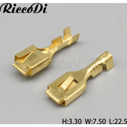 100-500Pcs Auto Car Splices Wire Terminal Crimp Pins DJ621-B6.3A H 3.3mm W 7.5mm L 22.5mm For Nissan Car