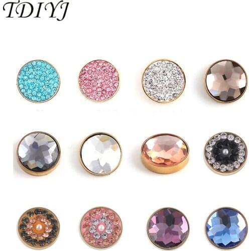 TDIYJ Newest 12MM My Coin Series Gold Interchangeable Small Magnetic Stone fit for Cambio Bracelet Necklace 1Pcs
