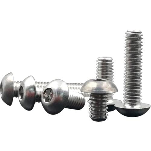 20pcs M4 6063 aluminum alloy hexagon socket Allen half round head screws hex socket pan bolts screw bolt 6mm-25mm length