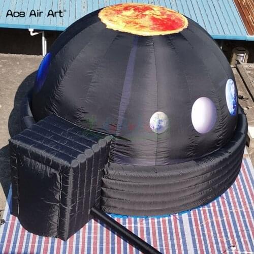 2021 New Design Inflatable Planetarium Black Dome Tent Can Be Customized Personalized Printing And Easy To Fold Made In China