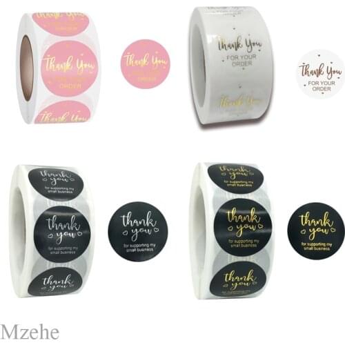 50-500pcs Round "thank you for your order""thank you for supporting my small business"for envelope sealing labels sticker