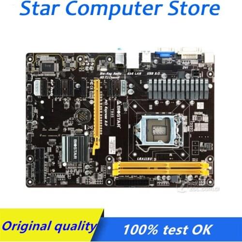 6GPU 6PCI-E Professional mining BTC PRO Used for Biostar TB85 Desktop Motherboard B85 LGA 1150 DDR3 16G SATA3 USB3.0