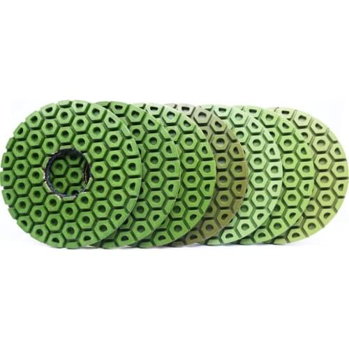 7Pcs/Set 5 Inch 125mm Diamond Edge Polishing Pads Ceramic Glass Granite Grinding Wheel Wet Sanding Pad Flexible Aggressive