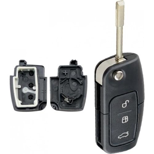 Car Auto Key Fob Case Shell Replacement with F021 Blade Flip Folding Remote Cover for Ford Fiesta Focus 2 Ecosport Kuga Escape