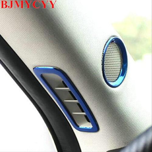 BJMYCYY Car styling car A column colorful Stainless steel outlet box for Mazda CX-5 CX5 2017 2018