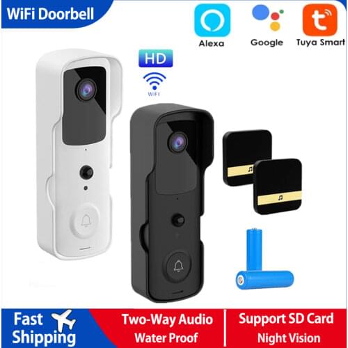 2021 Tuya 1080P HD Video Doorbell Camera WiFi Wireless Doorbell Smart Home Door Bell Camera Outdoor Video Intercom Two Way Audio