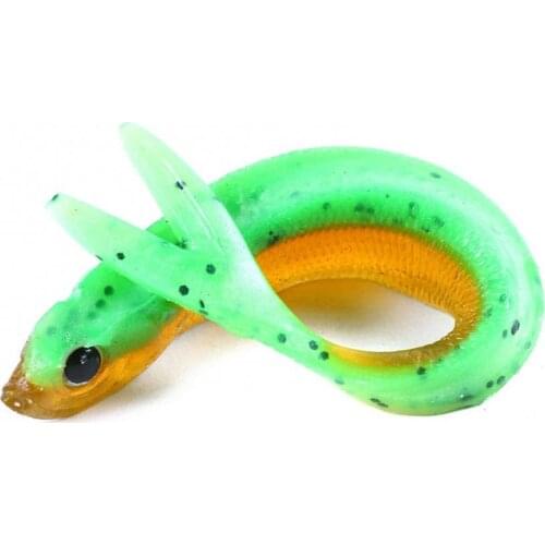 60%HOT 5Pcs 12cm Bicolor Double Tail Fake Bionic Lure Soft Fish Bait Fishing Accessory