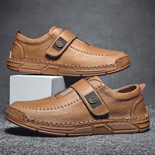 Breathable loafers size cuero mens black leather men sapatos Moccasins shoes autumn uomo para classic genuine man moccasins for