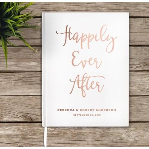 Customize Happily Ever After Wedding Guest Book Sign In, Custom wedding journals, Instant Photo ablums signature guestbook