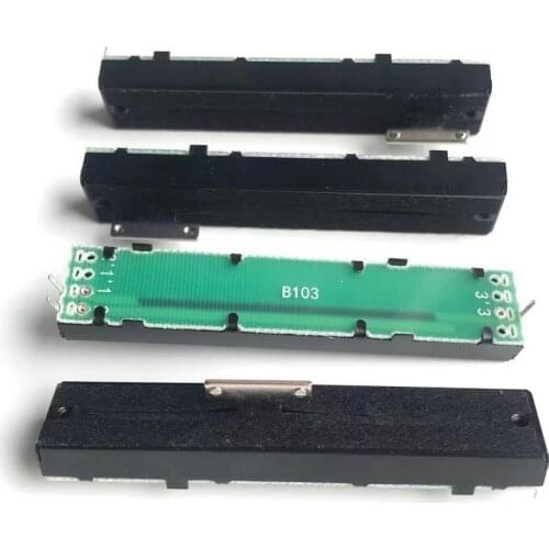 4pcs For AVOLITES 2004 Mixer console Straight Slide Potentiometer B10Kx2 / fader handle 8T
