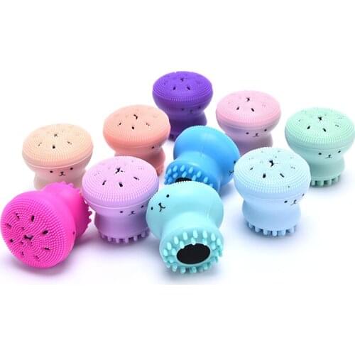 Creative Octopus Shape Face Cleansing Brush Silicone Face Washing Product Pore Cleaner Exfoliator Face Brush Washing face Brush