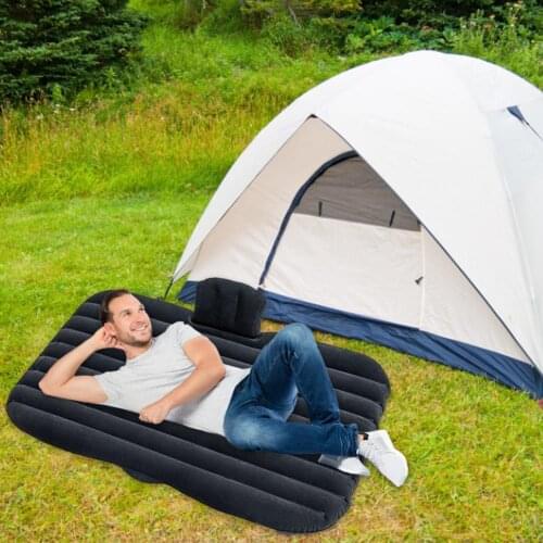 Car Travel Bed Inflatable Detachable Air Mattress Set With Pump For SUV Travel, Camping, Vacation Back Seat Blow-Up Sleeping Pad