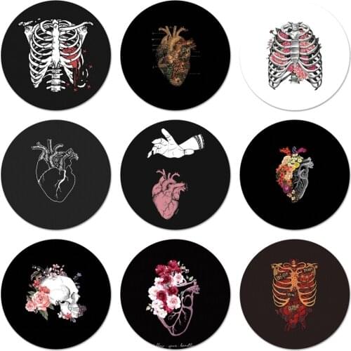 Medical Human Organs Heart Meridian Kidney Art Brooch Pin Cosplay Badge Accessories For Clothes Backpack Decoration Gift 58mm