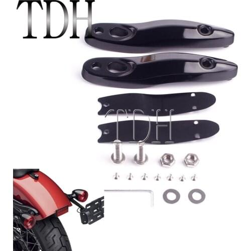 Motorcycle Aluminum Rear Turn Signal License Plate Relocation Kit For Harley Softail FLFB FLFBS FLSL FXBB FXBR FXBRS FXLR 18-Up