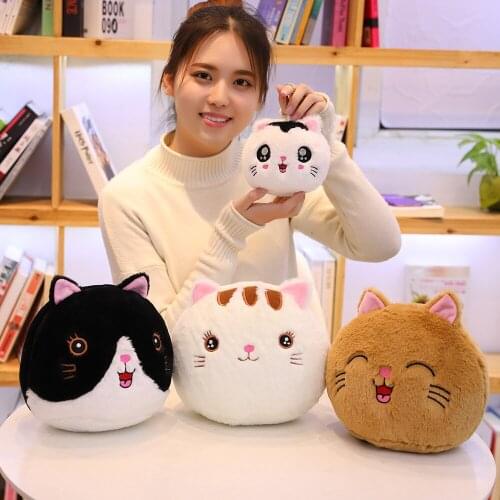Cat Stuffed Animal Bean Paste Cat Dumplings Cat Pillow Kawaii Pillow Plush Toys Cute Cat Doll Soft Toys for Children Girls Gift
