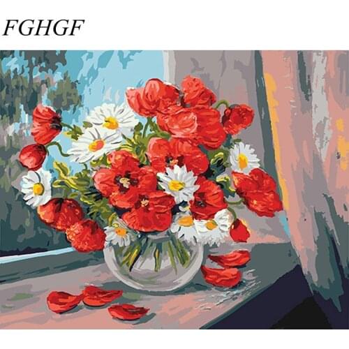 FGHGF Frameless pictures painting by numbers hand painted canvas drawing diy Van Gogh oil painting by numbers