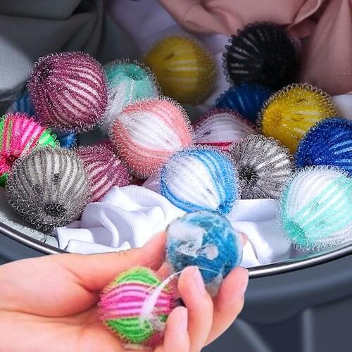 Nylon Hair Removal Ball Washing Machine Anti-Winding Cleaning Ball Removes Pet Cats and Dogs Hair Decontamination Filter