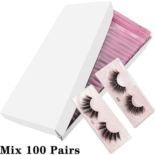 Mink Eyelashes Wholesale 30/50/100 Pairs 3d Mink Lashes Natural False Eyelashes Pack Makeup Fake Eyelashes Bulk Items Vendors