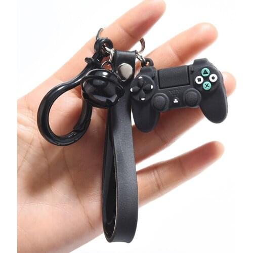 New Creative Video Game Handle Keychain Simulation Joystick Model Key Chain Ring Pendant Men Women Couple Key Holder Accessories