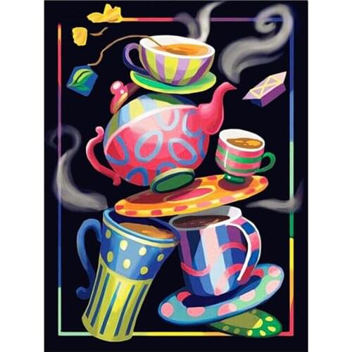 New Arrivals 5D DIY Full Round/Square Diamond Painting Cup 3D Embroidery Cross Stitch Rhinestone Mosaic Home Decor Art YY017