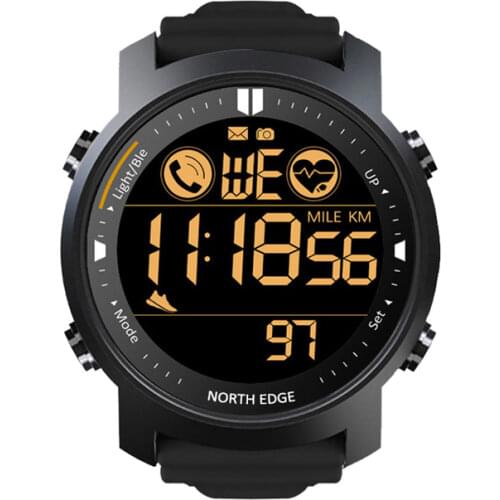 NORTH EDGE Smart Watch Men Heart Rate Monitor Waterproof 50M Swimming Running Sports Pedometer Stopwatch Smartwatch Android IOS