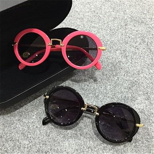 2021 New pattern Baby Girls Sunglasses Brand Designer UV400 Protection Boys metal rimmed Sunglasses Cool Goggles