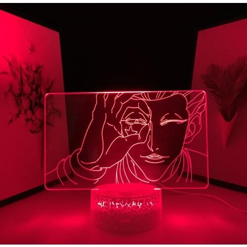 Hunter X Hunter Hisoka Color Changing Atmosphere for Kids Bedroom Decor Light Child Night Light 3D LED Lamp Anime Gift Dropship
