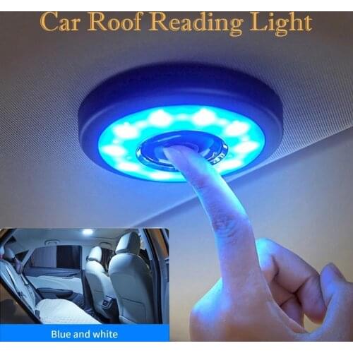 LED Roof Magnet Night Light For Car Universal Touch Car Interior Lights USB Charging Portable Rechargeable Wireless Interior