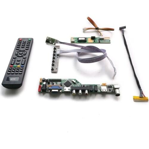 VGA+AV+USB kit For LTD141EA0D/LTD141EACV/LTD141EC7D/LTD141LA2S screen LVDS 30-Pin 1CCFL 1024*768 LCD display control board