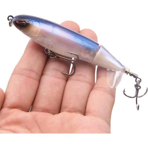 1PCS Whopper Popper 10cm 13g Topwater Fishing Lure Artificial Bait Hard Plopper Soft Rotating Tail Fishing Tackle