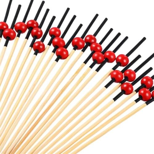 100 Pcs Cocktail Picks Handmade Sticks Wooden Toothpicks, 4.7in Cocktail Sticks Party Supplies