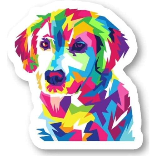 10x7cm Colorful Dog Car Sticker Waterproof Cover Scratch Decal Laptop Guitar Truck Motorcycle Auto Accessories