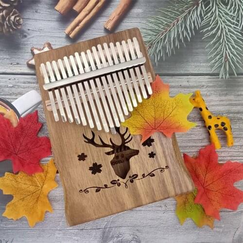 17 Keys Kalimba Thumb Piano Mahogany Body Musical Instrument Africa Finger Piano Machine Child Beginners Portable Finger