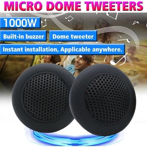 12V-24V 1Pair HIFI Micro Dome Tweeters 89db Car Audio Music Speakers Automobile Horn Loudspeaker Stereo Treble Tweeters Speaker