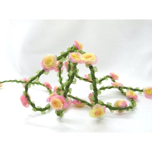 2 Yards Blue Woven Rococo Ribbon Trim|Decorative Floral Ribbon|Scrapbook Materials|Clothing|Decor|Craft Supplies