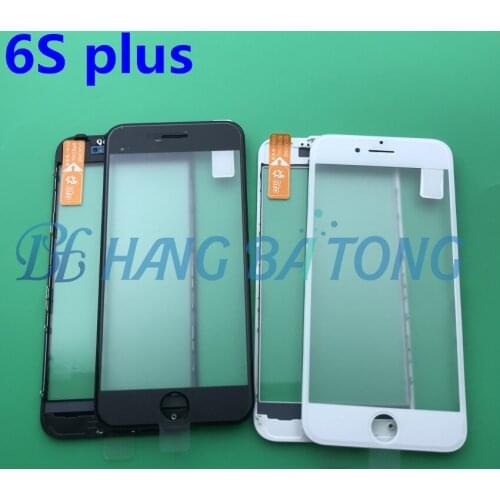20pcs Original New LCD Front Touch Screen Glass Outer Lens with Frame Bezel +OCA for iphone 6s plus 5.5 inch