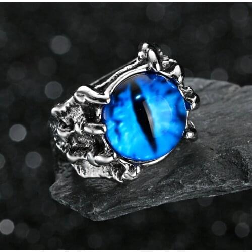 3 Colors in Vintage Retro Jewelry Evil Eye Charm Ring Mens Rock Ring Drop Shipping for Party