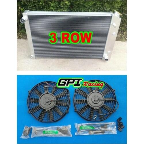 3ROW Aluminum RADIATOR +fan For 81-90 FOR GM Truck 82 83 84 85 86 87 88 89 1990