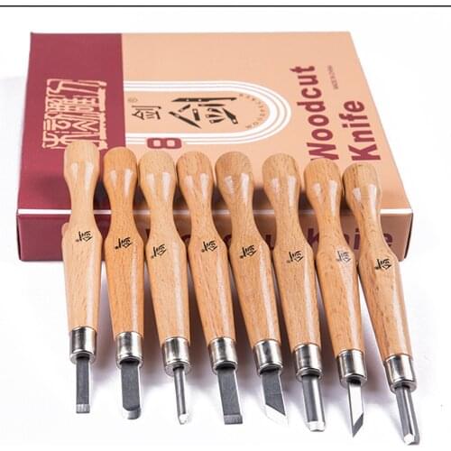 8pcs One Lot SKS7 Steel Woodcut Knife Cutter Graver Engraving Nicking Scalpel DIY Tool Scribing Woodworking Hobby Arts