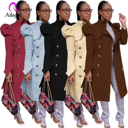 Adogirl Women's Double Breasted Trench Coats