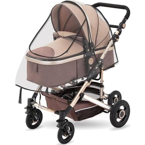 Stroller Accessories Waterproof Rain Cover Transparent Wind Dust Shield Zipper Open Raincoat For Baby Strollers Pushchairs Rainc