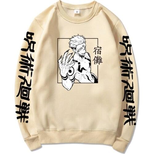Anime Sweatshirt Jujutsu Kaisen Ryomen Sukuna Men Women Hoodies Plus Size Sweatshirt Fleece Streetwear Unisex Dropship Clothing