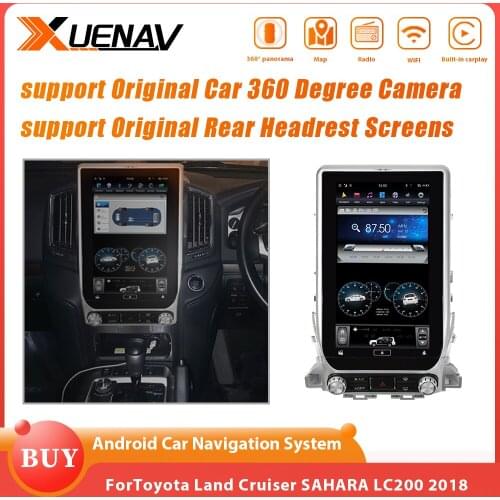 2Din Android PX6 Car DVD Player For-Toyota Land Cruiser 200 SAHARA LC200 2018 GPS Navigation Car Stereo Multimedia Player System
