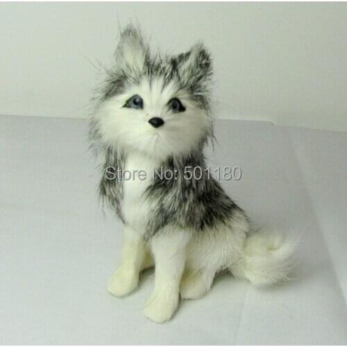 Free shipping artificial dog artificial animal decoration toy mini husky model dog