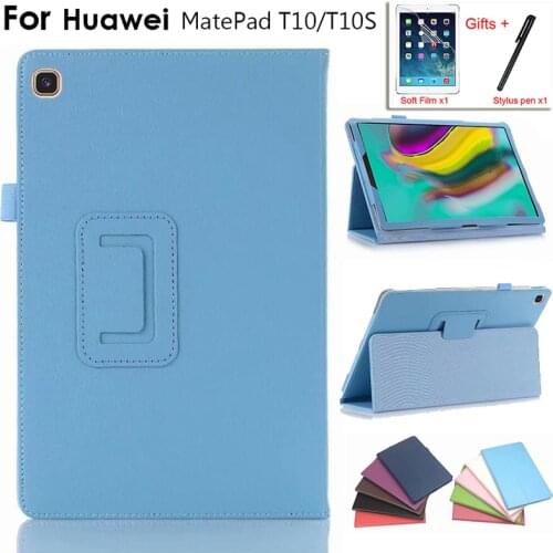 Tablet Case For Huawei Matepad T10S 10.1"2020 AGS3-L09/AGS3-W09 Anti-fall/Shockproof Tablet PU Leather Cover Case +free Pen