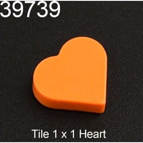 10PCS 39739 Special tiles 1x1 Heart Building block accessories parts MOC DIY Education Build Toys Brick