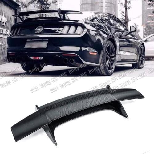 GT Style Real Carbon Fiber Rear Wing Trunk Lip Spoiler For Ford Mustang 2015 2016 2017 2018 2019 2020 2021