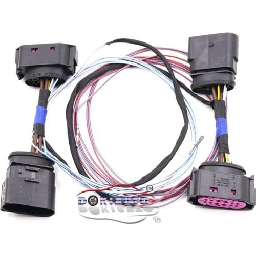 HID Xenon Headlight 10 to 12 Pin Connector Adapter harness Wire FOR VW Jetta MK5 SHARAN 2004G